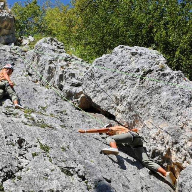 Climbing on the crag